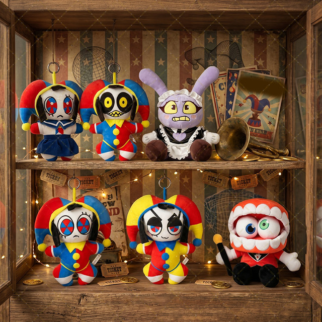 Jax Plüsch-Digitalpuppen-Schlüsselanhänger, Mädchen, Zirkus-Mädchen - Bild 1