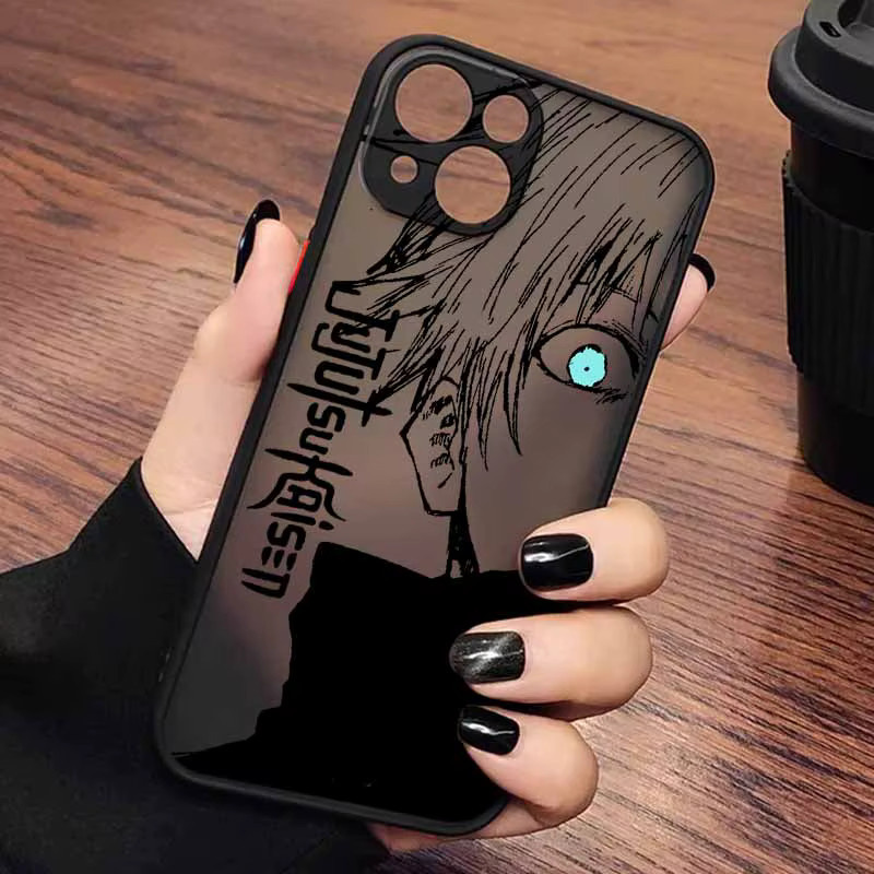 Jujutsu Kaisen Satoru Sukuna Schutzhülle für iPhone 17 16 15 14 13 12 Pro Max Plus Mini Mattierte Durchscheinende Weiche Hülle Transparent - Bild 3