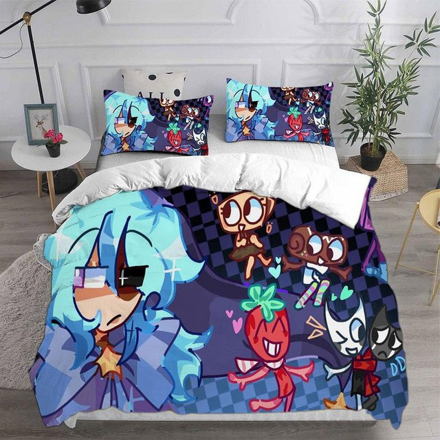 Dandys World Bettwäsche-Set 3-teilig aus Mikrofaser mit Motiv, Blau, B/H: 135 x 200 cm - Bild 1