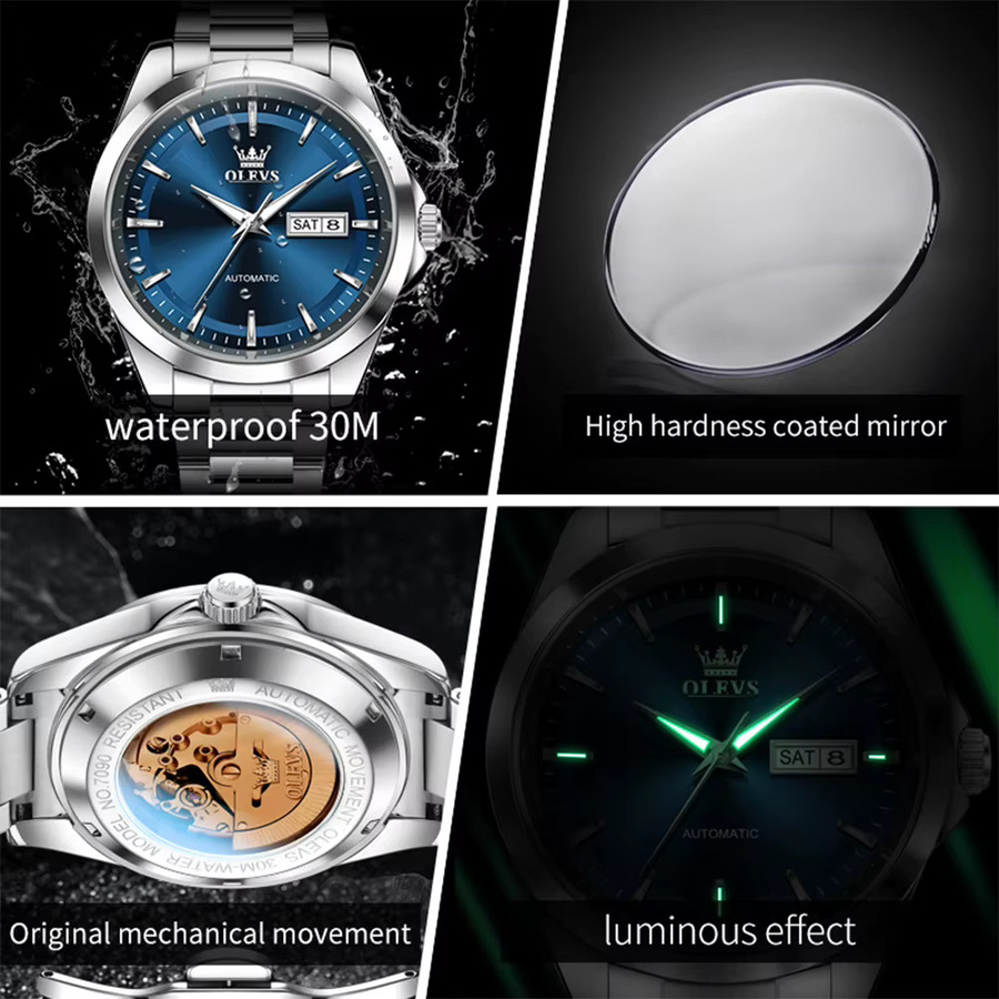 OLEVS Armbanduhr, Automatik, Edelstahl, Herren - Bild 5
