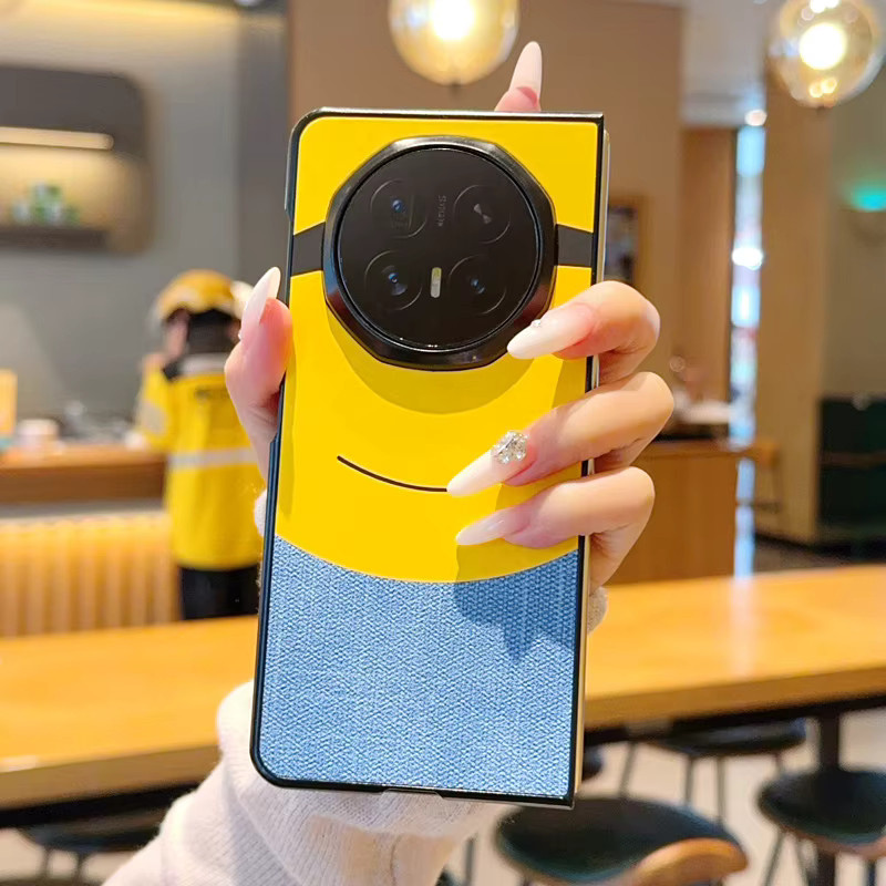 Honor Magic V6 V5 V3 Handyhülle aus Leder mit gelbem Augenmuster, stoßfest und fingerabdruckresistent - Bild 3