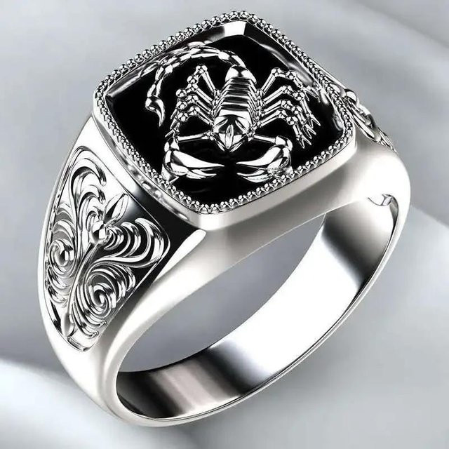 Huitan Ring, Edelstahl, Schwarz, Unisex - Bild 1