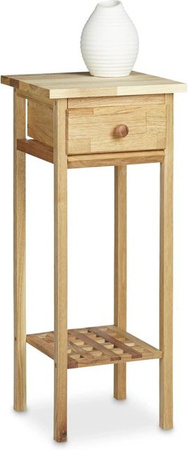 Relaxdays Telefontisch in Walnuss mit Schublade, modern, B/T/H: 60 x 25 x 25 cm