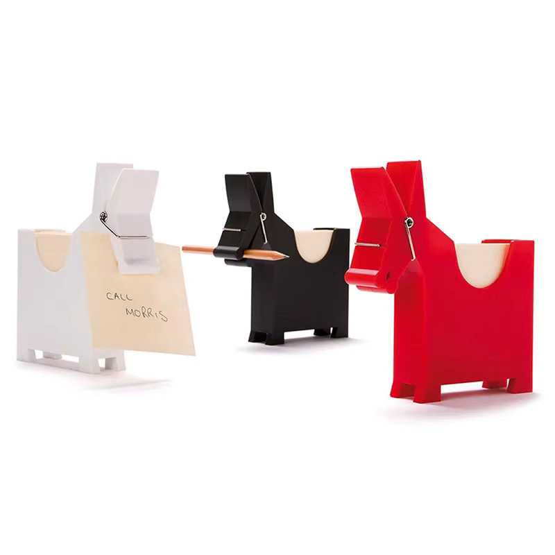 Roter Memo-Halter aus Kunststoff für deinen Schreibtisch - Bild 2