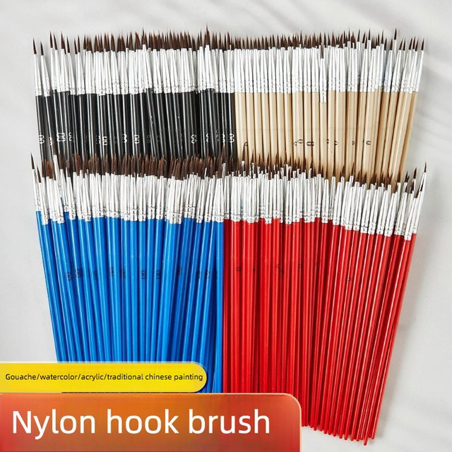 100-teiliges Set Jowoart Kunstpinsel aus Nylon in Schwarz und Multicolour für Kinder und Keramikmalerei - Bild 1