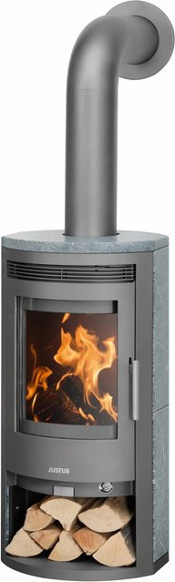 Justus Kaminofen Baltrum D 2.0 Speckstein in Schwarz und Grau mit 5,5 kW Leistung - Bild 1