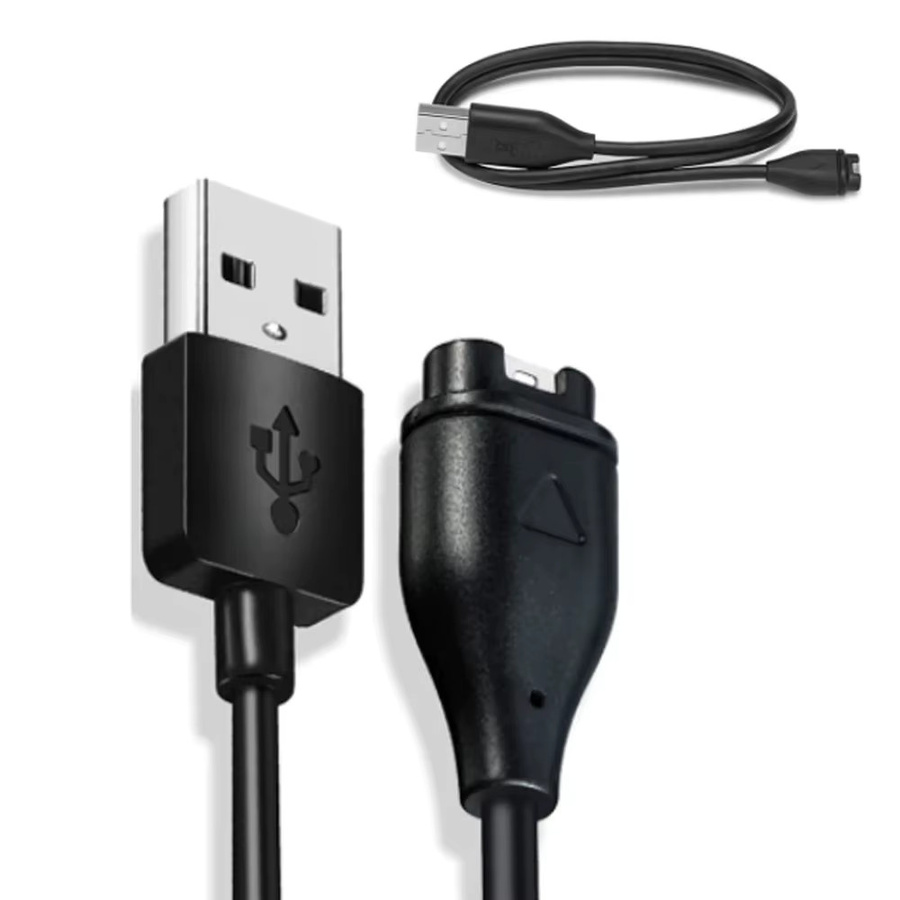 USB Ladekabel für Garmin Vivoactive, Fenix und Forerunner Modelle, Schwarz, 1 m - Bild 4