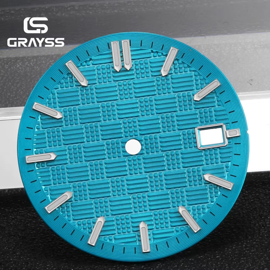 GRAYSS Uhrenzifferblatt Edelstahl, 31 mm, Eisblau/Grün/Schwarz, Unisex - Bild 2