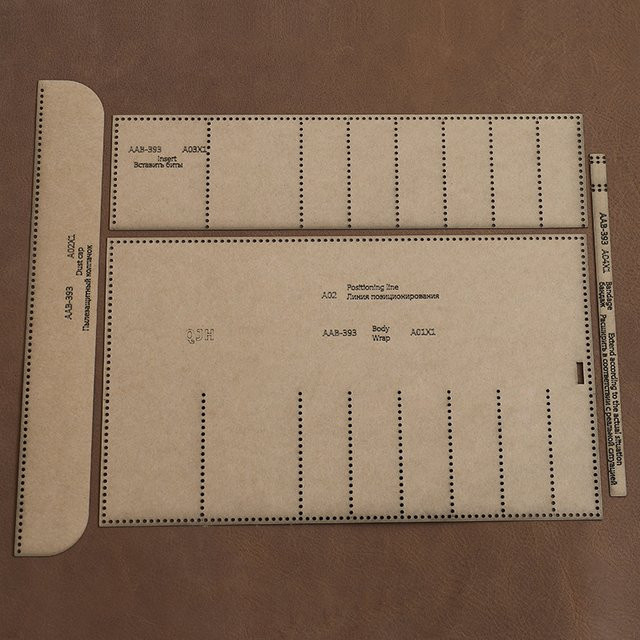 Qjh DIY Handgemachte Make-up und Stift Tasche aus Leder mit Vorlage für Kraftpapier - Bild 1