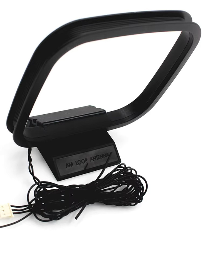 Sharp FM-AM-Loop-Antenne für Innenbereich mit 3-poligem Mini-Anschluss in Schwarz für Stereo-AV-Empfängersysteme - Bild 4