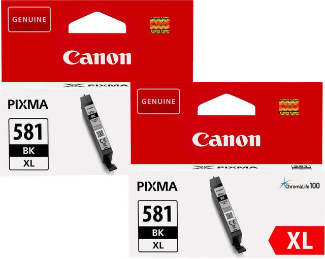 Canon CLI-581XL Tintenpatrone Schwarz Doppelpack für Inkjet-Drucker - Bild 1