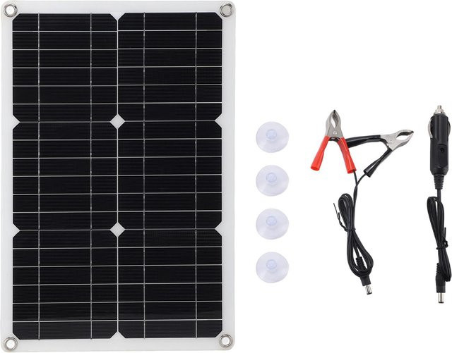 Aneng 18V 20W halbflexibles Solarpanel monokristallin in Schwarz für Auto, Wohnmobil, Yacht und Boot - Bild 1