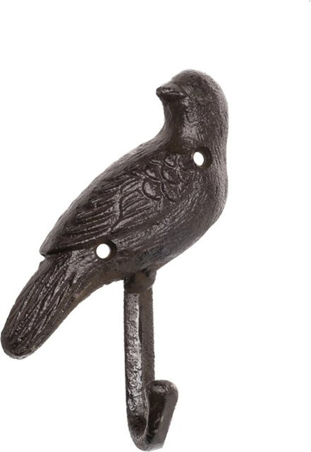 Wandhaken Vogel aus Gusseisen in Braun, Höhe: 12 cm - Bild 1