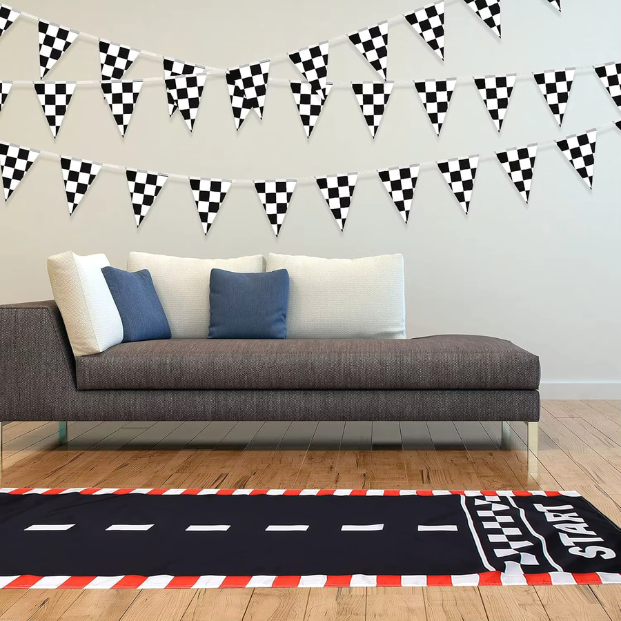 PartiesTour Tischläufer Rennwagen Racetrack Design, Schwarz, B/H: 60 x 200 cm - Bild 5