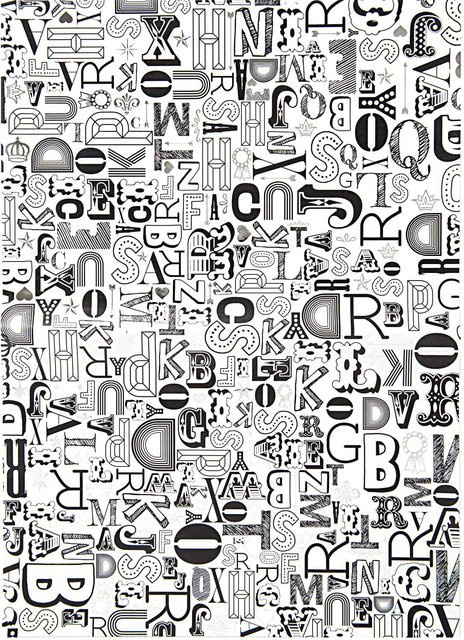 Rico Design SB Paper Patch Papier Buchstaben in Silber, 3 Bogen, B x H: 30 x 42 cm - Bild 1