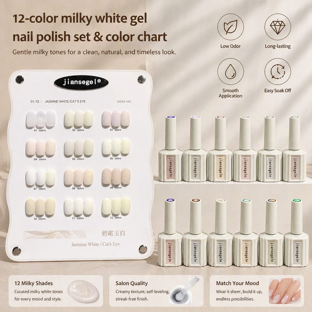 SJP Nagellack-Set, 12 Farben, Gel, Glänzend, Unisex - Bild 1