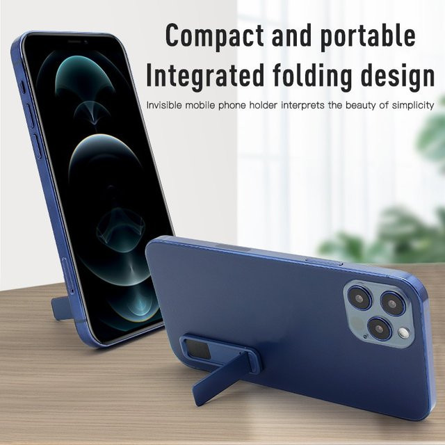 Stoßfeste Handyhülle mit magnetischem Halter für iPhone 11, 12 Pro Max, SE2, X, XR, XS Max, 8, 7 Plus in Matte Candy Farben Purple und Blue - Bild 1