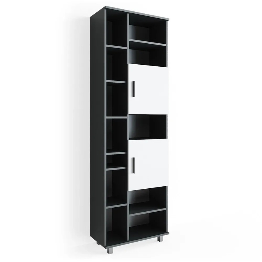 Vicco Badschrank Ilias Weiß Anthrazit B: 60 cm, H: 190 cm - Bild 3