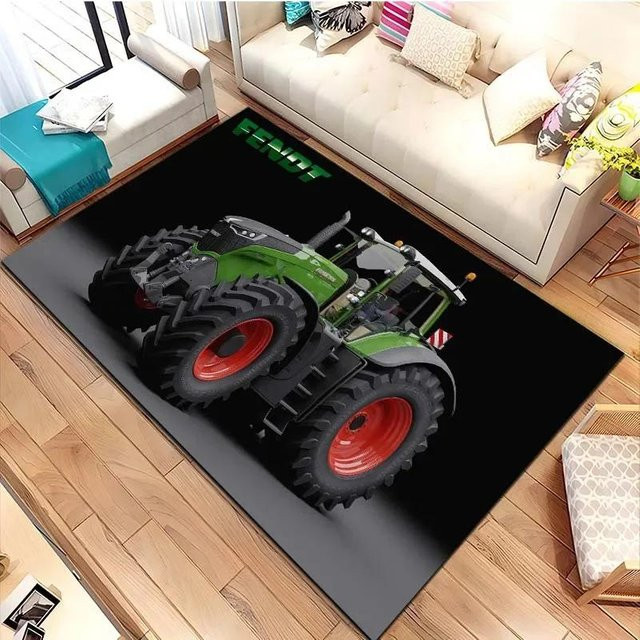 ZbrThree Teppich mit Traktor-Motiv für Wohnzimmer und Schlafzimmer, rutschfest und waschbar, B/T: 80 x 50 cm - Bild 1
