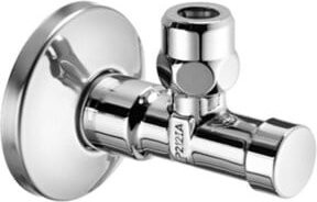 Schell Eckregulierventil Kombination G 1/2 AG x G 3/8 AG in Chrom/Silber - Bild 1