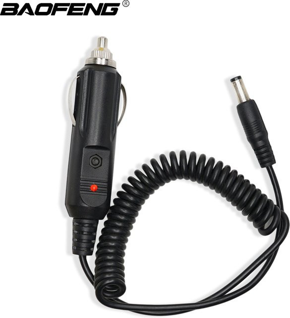 Baofeng 12V DC Auto-Ladegerät für Walkie Talkies UV-5R UV9R UV-82 UV-9R Plus UV5RE 5RA in Schwarz - Bild 1