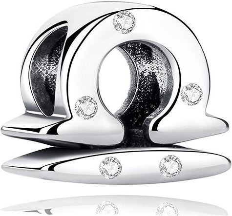 Charm-Perlen 925 Silber, Zirkonia, Schwarz, Damen - Bild 1