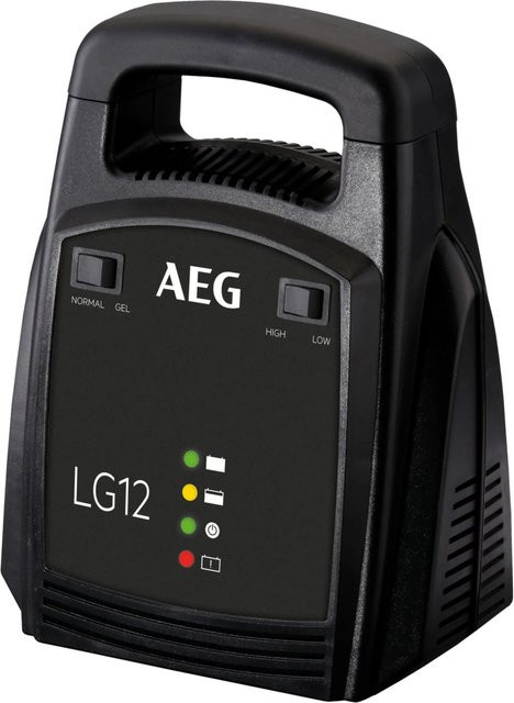 AEG Batterieladegerät LG 12 A für 12 V Autobatterien, Schwarz - Bild 1