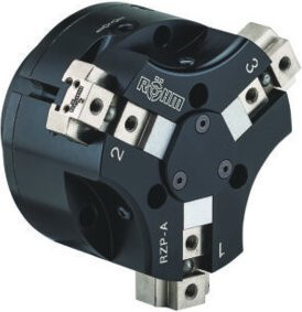 RÖHM Pneumatischer Zentrischgreifer RZP-A LKR70 in Schwarz aus Aluminium mit 3xM6 KH9 BH4 - Bild 1