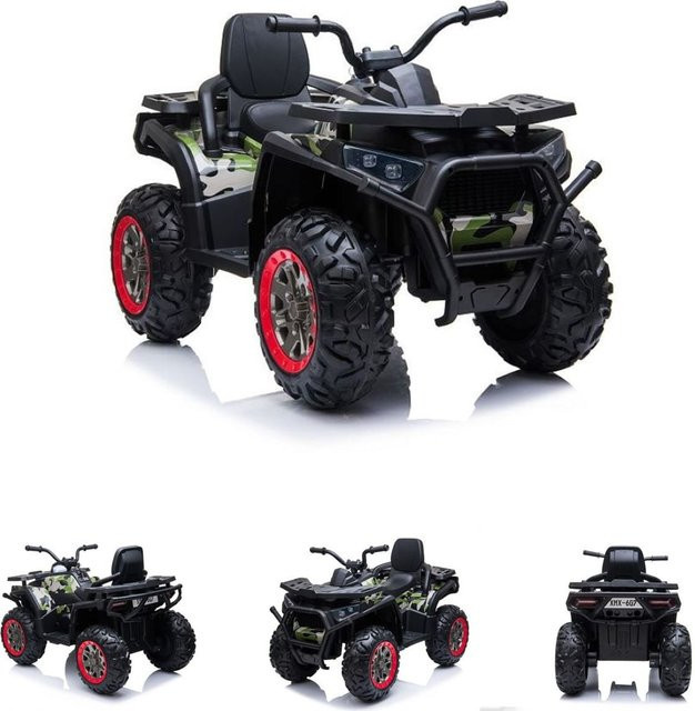 ES-Toys Elektro Kinderquad Elektro-Buggy dunkelgrün mit MP3, USB, Batterieanzeige und Stoßdämpfer - Bild 1