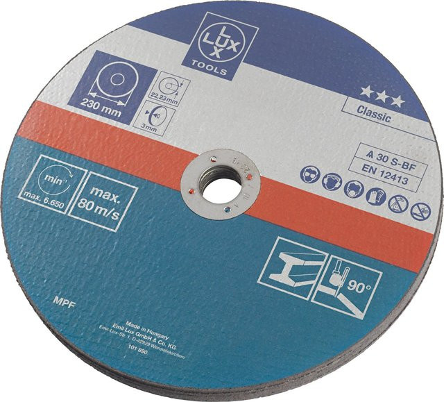 LUX-TOOLS Trennscheibe für Metall Ø 230 mm, 5 Stück, Multicolor - Bild 1