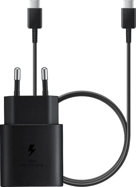 Samsung Super Fast Charging Ladegerät 25 W mit USB-C-Kabel 1 m in Schwarz - Bild 1