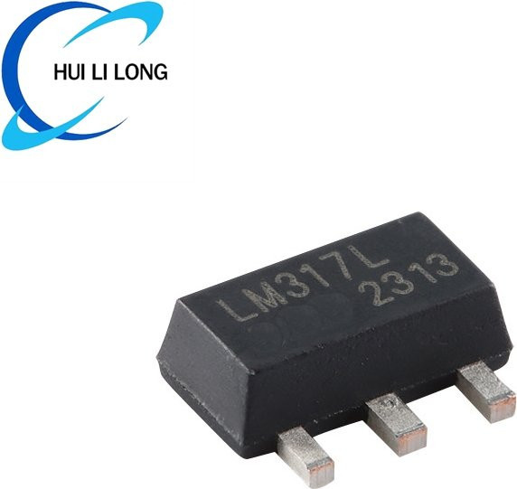 10er Set LM317L LM317LIPK einstellbare Spannungsregler IC Chips im SOT-89-3 Gehäuse, Farbe: Schwarz - Bild 1