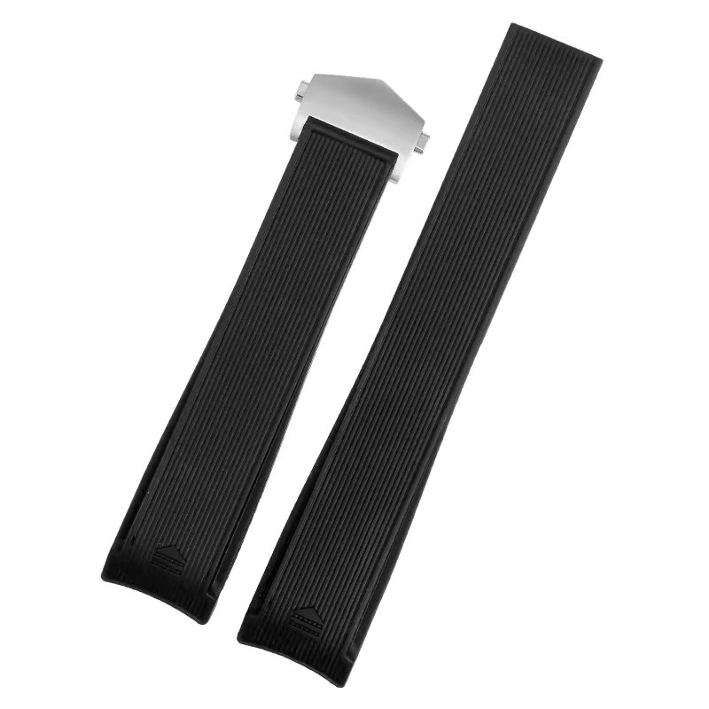 Carrera Uhrenarmband Silikon, Schwarz, Blau, 22 mm, Unisex - Bild 5