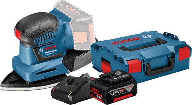 Bosch Professional GSS 18V-10 Akku-Schleifer Starterset mit 5,0 Ah GBA Akku - Bild 1