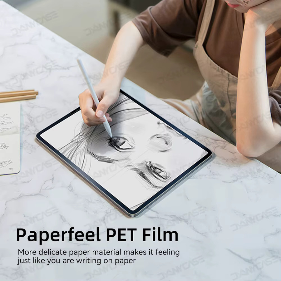 Matte Papiergefühl Displayschutzfolie für Apple iPad Pro 12,9 (2017-2021) Transparent - Bild 3