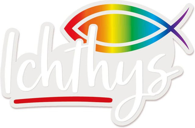 Uljö Ichthys Aufkleber Multicolor Transparent aus Kunststoff - Bild 1