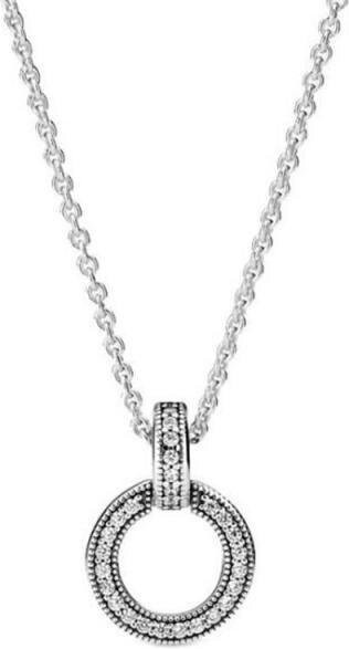 Halskette 925 Silber, Weiß, Damen, 45 cm - Bild 1