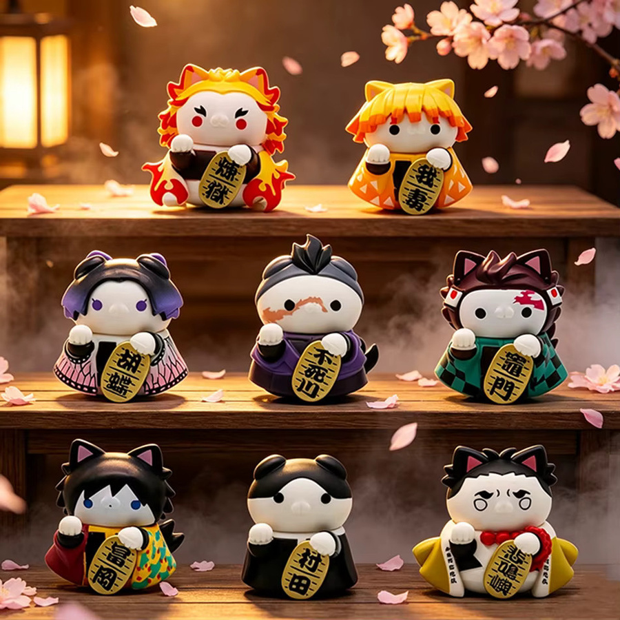 Bandai Demon Slayer, Nezuko, Tanjirou, Zenitsu, Inosuke, 8-teiliges Set, Mini-Figuren - Bild 2