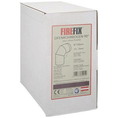 FIREFIX Rohrbogen aus Stahl in Grau, Durchmesser: 15 cm, Stärke: 2 mm - Bild 2