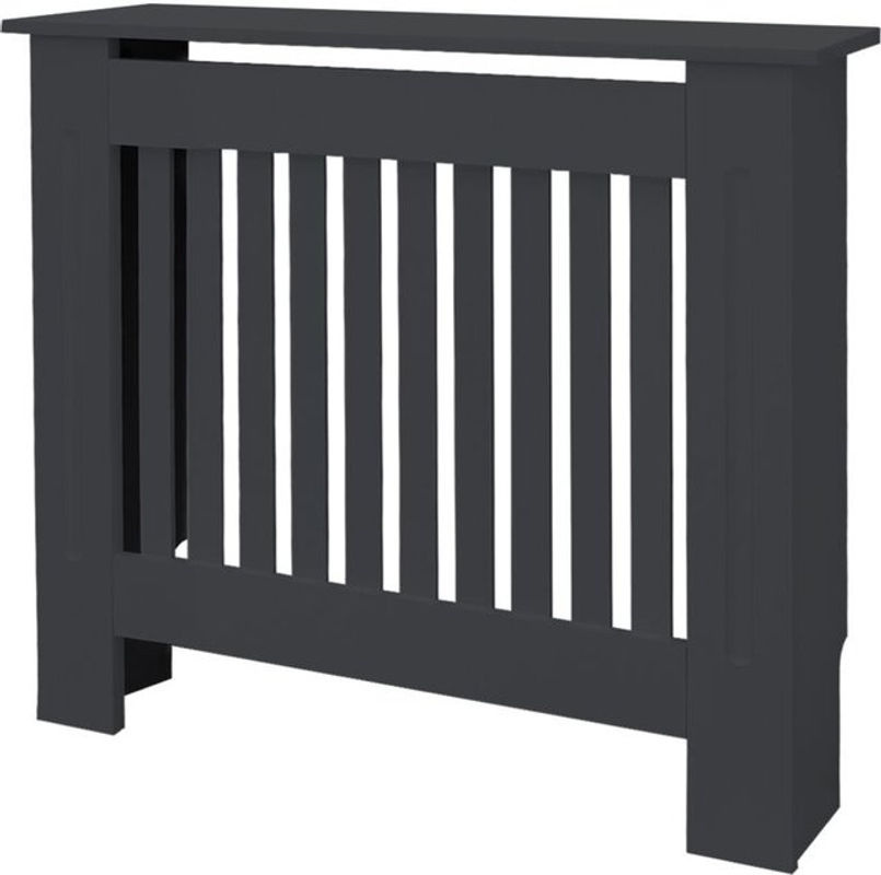 ML-Design Heizkörperverkleidung Landhaus Anthrazit aus MDF mit senkrechtem Streben-Design, B: 78 cm, T: 19 cm, H: 82 cm - Bild 2