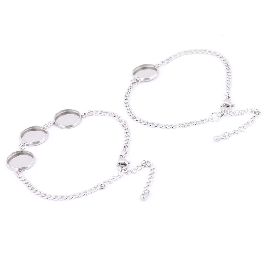 reidgaller Kettenarmband-Basisrohlinge Edelstahl, 12 mm, Unisex - Bild 1
