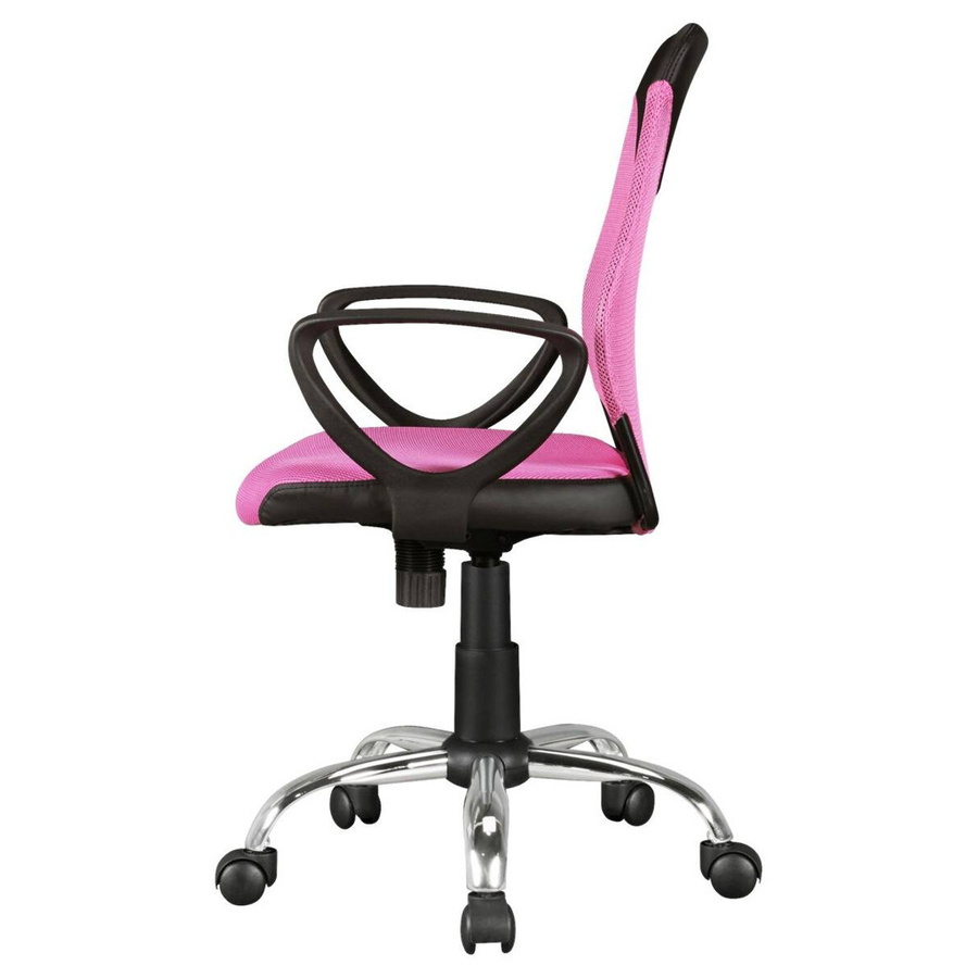 Amstyle Drehstuhl für Kinder in Pink mit Stoffbezug und Armlehnen, Höhe: 101,0 cm, Breite: 60,0 cm, Tiefe: 60,0 cm - Bild 2