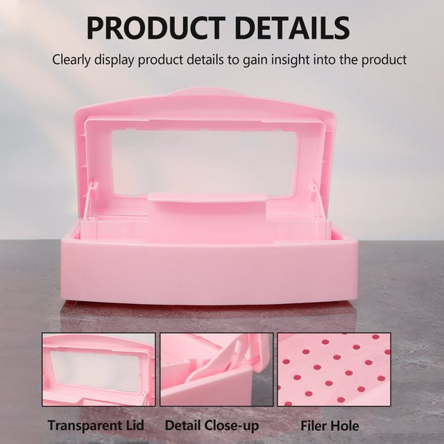 RANCAI Nagel Sterilisationsbox, Light Pink, Unisex - Bild 1