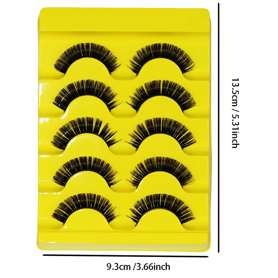 JIEFUXIN Falsche Wimpern DD Russische Faux Nerz, 2 Pack, 3D Flauschig - Bild 4