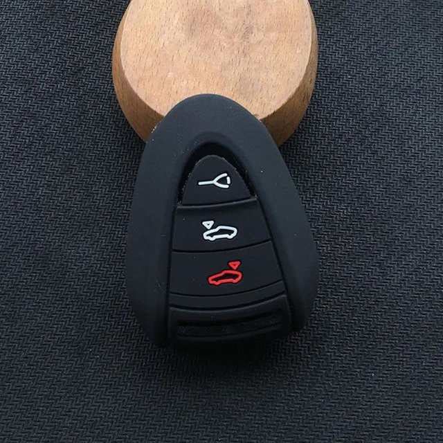 Schutzhülle aus Silikon für Porsche Schlüsselanhänger und Fernbedienungen, Schwarz - Bild 1