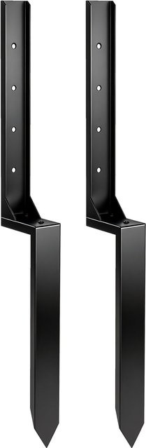 Outsunny Zaunpfosten Reparaturset 2er-Set Stützpfähle in Schwarz, B/T/H: 81 x 5,5 x 12 cm - Bild 1