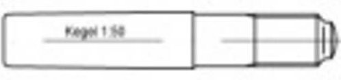 TOOLCRAFT 106177 Kegelstift aus Stahl, Durchmesser: 12 mm, Länge: 100 mm, 10 Stück - Bild 1