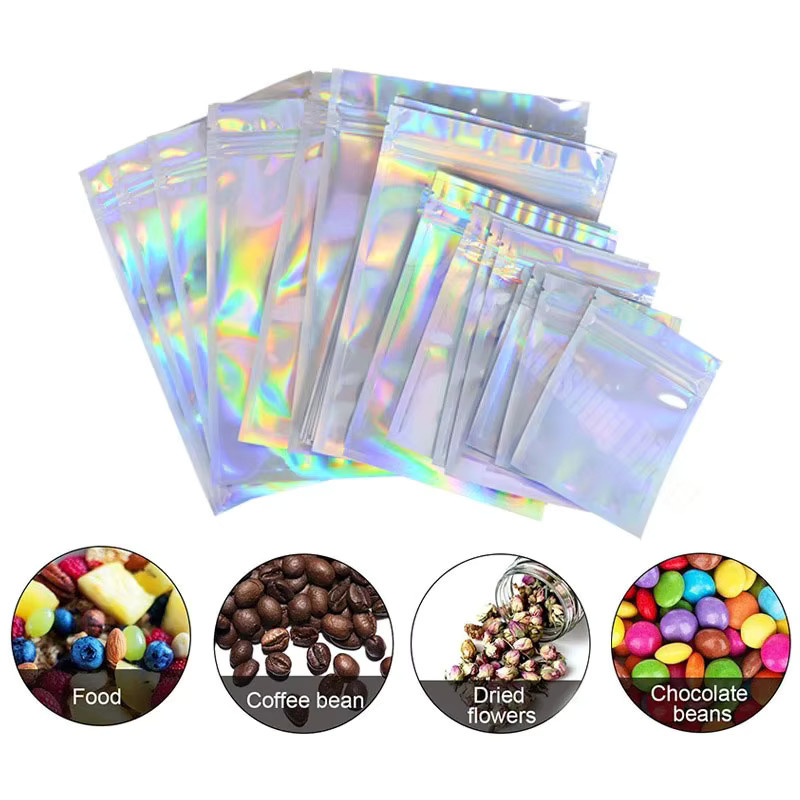 200 Stück bunte Schmuckverpackungstaschen aus Kunststoff für Halsketten und Ohrringe mit Verschluss - Bild 2
