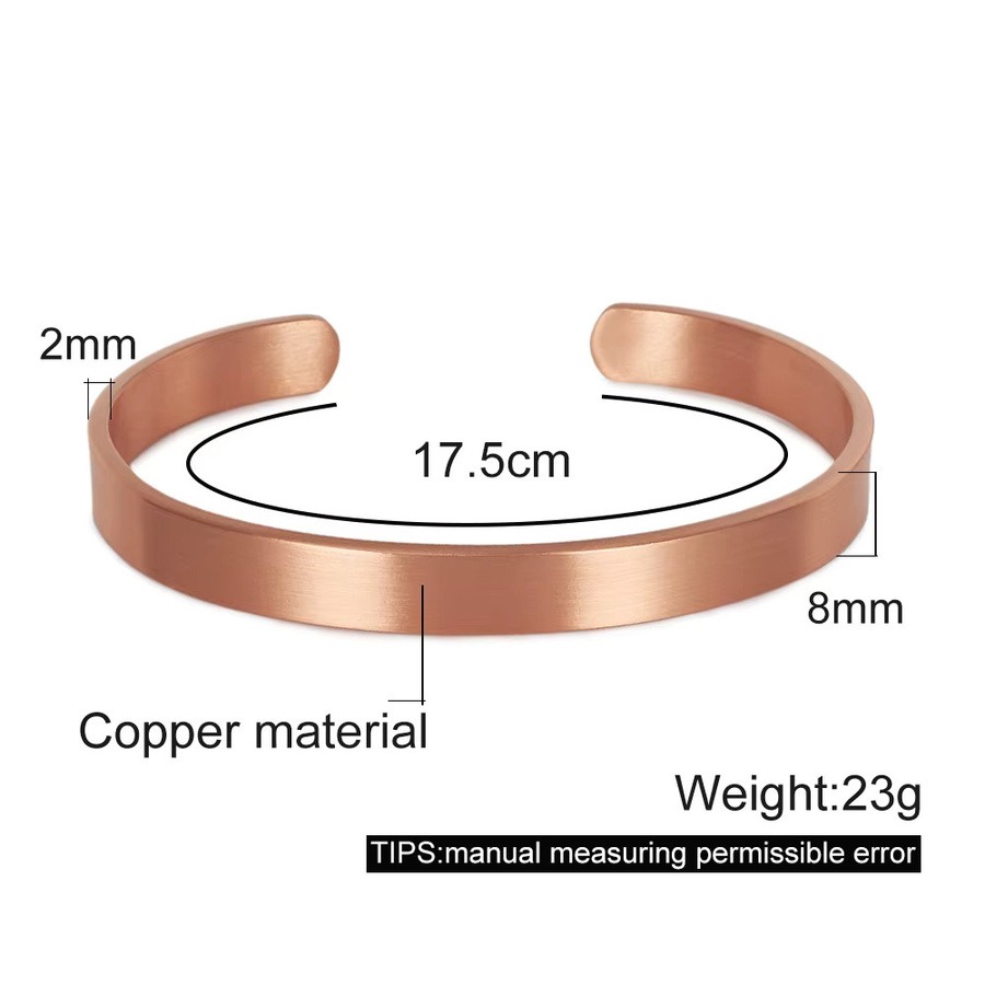 Vinterly Armband, Kupfer, Roségold, Unisex, 8 mm - Bild 2