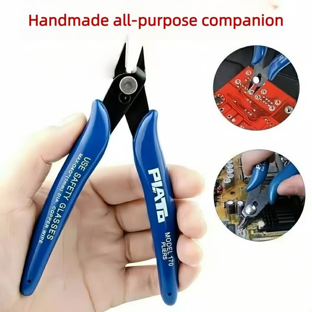 Einschneidige Diagonalzange aus Metall in Blau für Schmuckhandwerk und DIY-Drahtschneidearbeiten - Bild 1